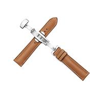 16mm 18mm 19mm 20mm 22mm 24mm Leather Strap Men Women Bracelet Butterfly Deployment Buckle Watch Band