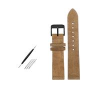 16mm 18mm 20mm 22mm Frosted Suede Vintage Leather Bracelet Fit For Watchband Soft Watch Strap Black Brown