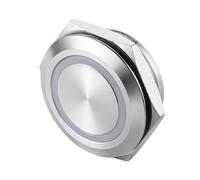 16mm 19mm 22mm 30mm RGB Push Button Switch Short-Throw Self-Reset Momentary LED 1Pcs(16mm,LED Voltage 3-6V)