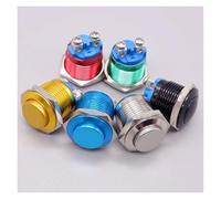 16mm 19mm 22mm Color Metal Push Button Switches PC Switch Car Engine Power Supply On Off Start Stop colored Red Silver Black IDGTTLDF(Blue,22MM_ROUND HEAD)