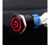 16mm 19mm 22mm Metal Push Button Switch LED 3v 5v 6v 12v 24v(Power supply red,19MM_LATCHING_110-220V)