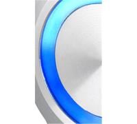 16mm 19mm 22mm Momentary Tri-Color Ring LED Reset Metal Electric Pushbutton Switch 1Pcs(Blue led color,22mm,LED Voltage 24V)