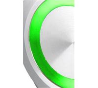 16mm 19mm 22mm Momentary Tri-Color Ring LED Reset Metal Electric Pushbutton Switch 1Pcs(Green led color,19mm,LED Voltage 12V)