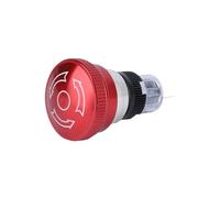 16mm 19mm 22mm Red Mushroom Head with Arrow Emergency Stop Metal Push Button Switch Self-locking/Latching IDGTTLDF(22MM,SELF-LOCKING_6PIN 2NO2NC)