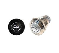 16mm 19mm 22mm Windshield Wiper Washer Push Button Light Momentary Latching 12V Switch 3V 5V 24V 220V LED(LED white,19MM_MOMENTARY RESET_110 V)