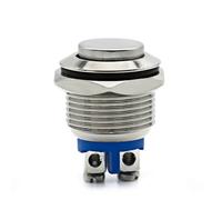 16mm 1NO High Flat Head Momentary Reset Metal Push Button Switch /5/10/20PCS(High Head,20PCS)