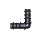 16mm 20mm 25mm PE Pipe Barb Connectors Tee Elbow Straight End Garden Water Drip Irrigation Hose Reducer Splitter Fitting(Elbow,16MM-50 Pieces)