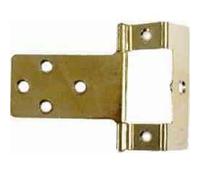 16mm (5/8") Electro Brassed Single Cranked Flush Hinge (1 pair)