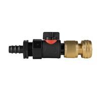 16mm Barbed Irrigation Joiner With 3/4" Bspf Quick-Connect Valve And 1/2" Brass Hose Connector Kit