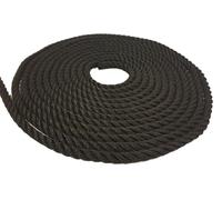 16mm Black Yacht Rope - Softline Polypropylene - Polysoft - Available By The Metre - Floating Mooring Rope