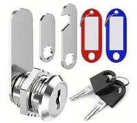 16MM Cam Lock with Keys Alike and Tags, ZiYuya Security Door Lock for Cabinet Cupboard Letterbox Mailbox Postbox Toolbox Lever Draw Dresser Locker Locks