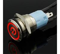 16mm Car Auto Metal LED Power Push Button Switch Self Locking Type On-off 5V 12V 24V 220V 1Pcs(8,3V)