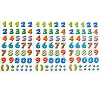 16mm Coloured Sticky Numbers, 0-9 Stickers, Self Adhesive Sticky Labels
