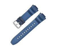 16mm Compatible With Casio MCW-100H/110H W-S220 HDD-S100 AE2000/2100 Driving Sport Waterproof Silicone Watch Replace Bracelet For Men Women(Royal blue)