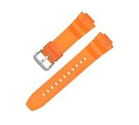 16mm Compatible With Casio MCW-100H/110H W-S220 HDD-S100 AE2000/2100 Driving Sport Waterproof Silicone Watch Replace Bracelet For Men Women(Orange)