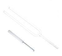 16mm Diameter Chakra Quartz Crystal Tuning Fork, Singing Fork with Acrylic Striker, Healing Musical Instrument for Healing Balancing Subtle Energy(E NOTE,440Hz)