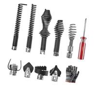 16mm Drain Cleaning Snake Tool Set Including Protective Gloves for Efficient Removal of Hair Oil and Debris in Various Settings Basement