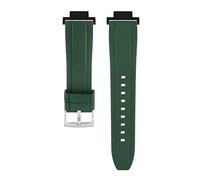 16mm Fluororubber Rubber Watch bands Strap Compatible with For Casio GAW-100 GA-110 GA-100 GA-900 GM-110 GA-400 DW-6900 GBA-800 GBD-800 GAX-100 GBX-100 DW-5600 GW-M5610 GW-B5600 (black green)