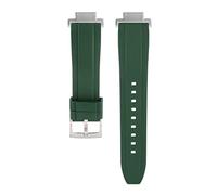 16mm Fluororubber Rubber Watch bands Strap Compatible with For Casio GAW-100 GA-110 GA-100 GA-900 GM-110 GA-400 DW-6900 GBA-800 GBD-800 GAX-100 GBX-100 DW-5600 GW-M5610 GW-B5600 (Silver green)