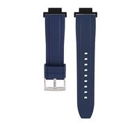 16mm Fluororubber Rubber Watch bands Strap Compatible with For Casio GAW-100 GA-110 GA-100 GA-900 GM-110 GA-400 DW-6900 GBA-800 GBD-800 GAX-100 GBX-100 DW-5600 GW-M5610 GW-B5600 (black blue)