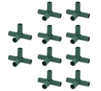 16mm Garden Frame Connector, 10 Pcs Right Angle 4 Way Stable Support Gardening Framework Building Connectors for Flower Stands and Greenhouse