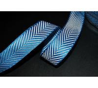 16mm Grosgrain Herringbone Chevron Stripe Ribbon Price per metre - many Colours: Black, Blue,Lilac, Pink, Red Christmas, Birthdays, Gifts, Cakes, Crafts (Sky Blue/White)