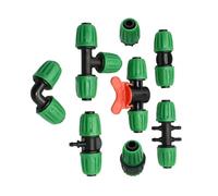 16mm Irrigation PE Pipes Fitting Lock nut 1/2 x 1/4 Transitional Coupling Water Splitter Tee Elbow End Plug Reducer Connector(C)