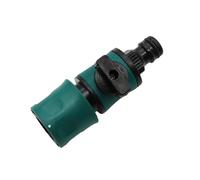16mm Joint 1/2 Inch to 16mm Quick Connector with Valve Garden Irrigation System Fast couplings Accessories Garden Supplies 1 Pcs(Single Nipple)