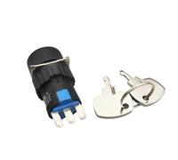 16mm LA LA16-11Y/2 LA16-22Y/3 with Key Knob Switch Self-locking/Latching Select Button 2 Position 3 Position 5A/250VAC(3 Position)