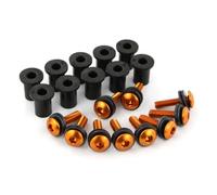 16mm M4 Screws 10 Pcs Compatible with Motorcycle Windscreen Windshield Deflectors Compatible With S1000RR S1000R S1000XR 4 R1200R R1200ST F800ST K1300R K1300S Models(Orange)