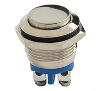 16mm Metal Push Button Switch Momentary IP66 Waterproof Stainless Steel Start Button for Car for horn Gate Release 1NO Screw Terminal(3-6V)