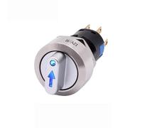16mm Metal Rotary Selector Switch 2 3 Position On Off 12V Led Light Red Green Push Button 1NO1NC 2NO2NC Latching SPDT(Blue,1POSI 2NO2NC_110V-220V)