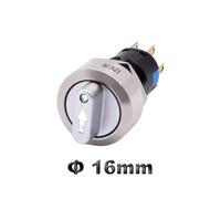 16mm Metal Rotary Selector Switch 2 3 Position On Off 12V Led Light Red Green Push Button Switch 1NO1NC 2NO2NC Latching SPDT IDGTTLDF(White LED Switch,2 POSITION 2NO2NC_NO LED LIGHT)