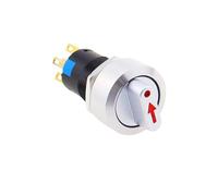 16mm Metal Rotary Selector Switch 2 3 Position On Off 12V Led Red Green Stainless Steel Push Button Switch 1NO1NC Latching SPDT(Red,2 POSITION 1NO1NC_220V)