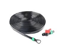16mm Micro Irrigation Drip Tape 1-Hole with Connector, Space 10/20/30/40cm Soaker Greenhouse Watering Patch Tape Hose(Space 20cm Set,2x50m(100m))