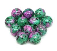 16mm Mini Crystal Balls Stones Pocket Spheres Chakra Globe Bead Mineral Gems Specimen Home Decor(Color-35,20 PCS)