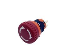 16mm Mounting Emergency Stop Rotary Button Switch 2NC Two Normally Closed Four Foot Mushroom Stop IDGTTLDF