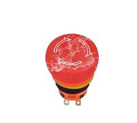 16mm Mushroom emergency stop push button switch 6Amp current 1NO1NC RED head STOP SWITCH(Shield-01)