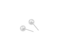 16mm Pearl Stud Earrings - Classic Simple Design, Timeless Women's Accessory(4MM Silver Earring)