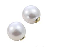 16mm Pearl Stud Earrings - Classic Simple Design, Timeless Women's Accessory(Gold Earring Plug)