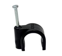 16mm Pipe Wall Clip Hose Wire Wall Mount Tidy Black Nail Fixing Holder Garden Micro Irrigation (25)