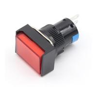 16mm Rectangle Momentary Push Button Switch 3pins 5Pcs(Red)