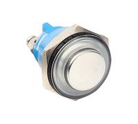 16mm Red Shell Momentary Switch with 3A/12~250V SPST 1NO 2 Screw Terminal Push Start Button IDGTTLDF(Blue body,Domed head)