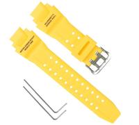 16mm Replacement Silicone Watch Band for Casio GW-4000/GA-1000/GW-A1000/GW-A1100 - Durable Waterproof Men's Watchband Replacement, Casio G Shock Watch Bands (Yellow)