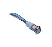 16mm ring led light button switch latching metal push button switch for car/marine with harness set IDGTTLDF(12V Orange LED,48v)