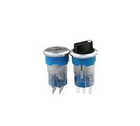 16mm Rotary Button Switch, Three Speed Self-locking and Two Position Key Switch, 11x / 21 Selection Button IDGTTLDF(Two open and two clo-01)