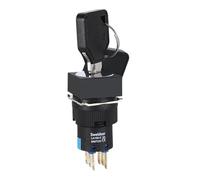16mm Rotary Knob Push Button Switch 2 3 Positions Latching Self Lock 3/6 Pins Round Square Key Selector Start Up Power Switch(Rectangular knob,1NO1NC 3Pins,2 Position Self lock)
