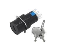 16mm Rotary Switch With Key Knob Two/Three Position 3/6 Pins Rotating Latching Lock Type Round Button 1NO1NC 2NO2NC(1NO1NC)