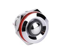 16MM Self-locking Latching Momentary Angel Eye Ring Power Led Illuminated Short Waterproof Metal Push Button Switch IDGTTLDF(Ring with Power LED,48v)