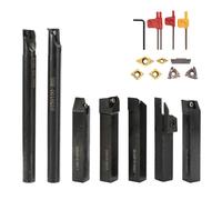16mm Shank 7PCS With Carbide Insert Wrench DIY Set Metal Steel Lathe Boring Holder Turning Tool